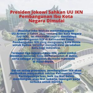 Sah,,,! Jokowi Tandatangani UU Tentang IKN