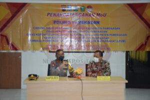 Kapolres Pimpin Gelar Penandatanganan MoU Dengan Pengawas Eksternal