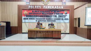 Kapolres Pamekasan Pimpin Giat Lat Pra Ops Mantap Praja “Ronggosukowati – 2022“