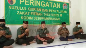 Kodim 0826 Pamekasan Peringati Nuzulul Qur’an Dan Salurkan Zakat Fitrah
