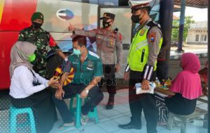 Kapospam Pantau Tes Kesehatan Kepada Supir Bus, Meminimalisir Kecelakaan Saat Arus Mudik dan Balik