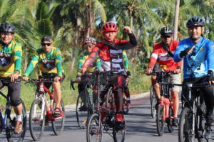 Dalam Rangka Memperingati HUT Bhayangkatra Ke 76 Gelar Fun Bike Bupati Bangka dan Kapolres Bangka