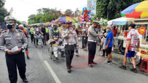 Bimluh Tertib Lalin, Satlantas Polres Pasuruan Kota Sasar Pengunjung CFD
