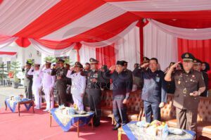Polres Pasuruan Kota Mengikuti Upacara Peringatan Hari Bhayangkara Ke – 76 Tahun 2022 Secara Terpusat Melalui Live Streaming