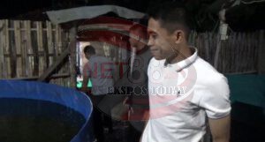 Koptu Holil Pengusaha Lele Sukses Dari Yonif Raider 514/SY Disambangi Mayor Inf Rinto Wijaya