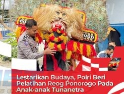 Lestarikan Budaya, Polri Beri Pelatihan Reog Ponorogo Pada Anak-anak Tunanetra