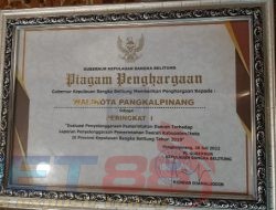 Pemkot Pangkalpinang Raih Peringkat 1 Status Kinerja Penyelenggaraan Pemerintah Daerah Se-Bangka Belitung