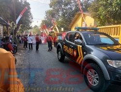 Dalam Rangka HUT RI ke 77, Polsek Curahdami Ikut Mengamankan Lomba Gerak Jalan Tingkat SD