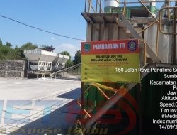 Satpol PP Kabupaten Pasuruan Pasang Papan Larangan Operasi Perusahaan Beton