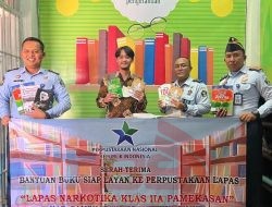 Kedatangan Perwakilan Perpustakaan Nasional RI ke Lapas Kelas II A Pamekasan Disambut Langsung Kalapas