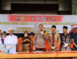 Konferensi Pers Pencapaian Kinerja Polres Pamekasan Selama Tahun 2022