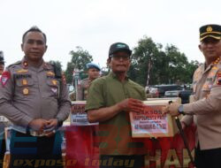Hari Bhayangkara ke 77, Kapolresta Pati Penyerahan Bansos dan Pembuatan Sumur