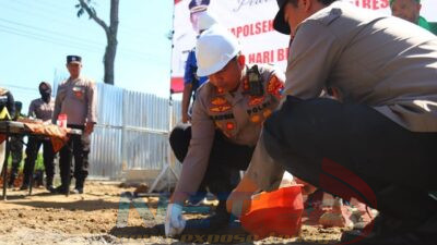 Momentum Hari Bhayangkara Ke-77, Polres Magetan Gelar Peletakan Batu Pertama Pembangunan Mapolsek Panekan