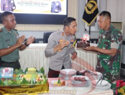 Wujudkan Sinergitas Di Hari Bhayangkara Polri, Danyonkav 8/NSW/2 Kostrad Berikan Surprise Untuk Polres Pasuruan