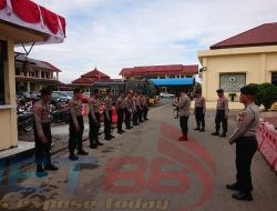 Asah Kemampuan, Personil Sat Samapta Polres Langsa latihan Jajar Kehormatan