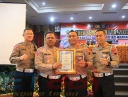 Terbaik Ditingkat Jateng, Satlantas Polresta Pati Terima Penghargaan