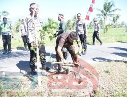 Polres Bondowoso Bersama Dinas Terkait Melaksankan Penanaman Seribu Pohon Serentak