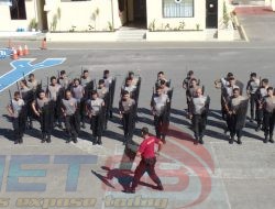 Hadapi Pemilu 2024 mendatang, Personil Sat Samapta Polres Langsa kembali Rutin latihan Dalmas