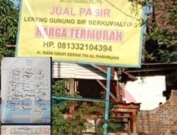 Pemilik Stock Pile Pasir di Dusun Semambung Desa Sumberagung Kec. Grati Tidak Tepati Janji Kepada Warga