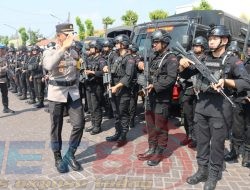 Amankan Pilkades Serentak 2023, Polres Pasuruan Gelar Apel Pergeseran Pasukan