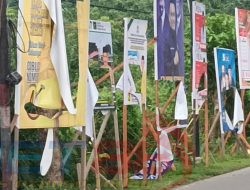 Puluhan Spanduk Caleg di Simeulue Dirusak OTK