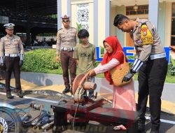 Jelang Nataru Polres Tuban Amankan Ratusan Kendaraan Roda Dua Berknalpot Brong