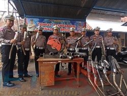Ribuan Knalpot Brong di Musnahkan Satlantas Polresta Pati