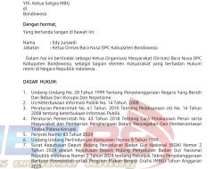 Bang Juned Layangkan Surat Permintaan Hearing ke Ketua Satgas MBG Bondowoso