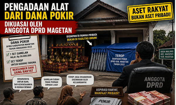 Dari Aspirasi Jadi Privatisasi, Gamelan dan Terop Pokir Diduga Jadi Aset Pribadi Anggota DPRD Magetan