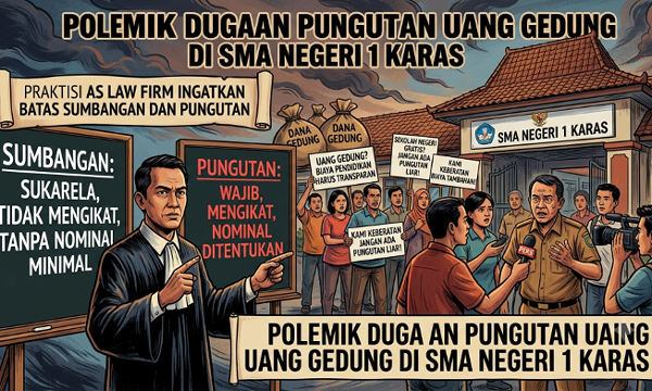 Dugaan Uang Gedung SMA Negeri 1 Karas Jadi Sorotan, Praktisi Hukum Ingatkan Risiko Salah Tafsir Aturan