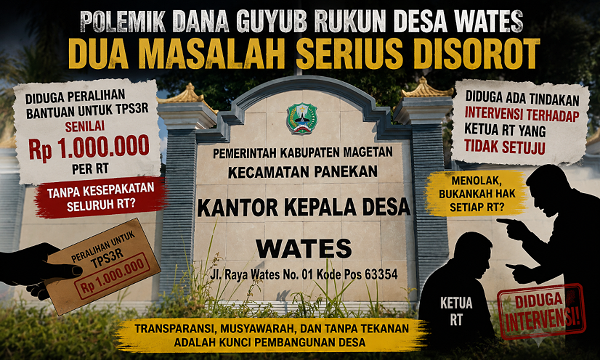 Gejolak Bantuan Guyub Rukun Desa Wates, Camat Panekan: Tak Sepatutnya Ada Ancaman terhadap RT yang Tidak Setuju