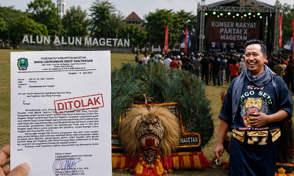 Ironi Alun-Alun Magetan!!! Reog Dilarang, HUT Parpol Diberi Ruang”Alun-alun Milik Siapa???”