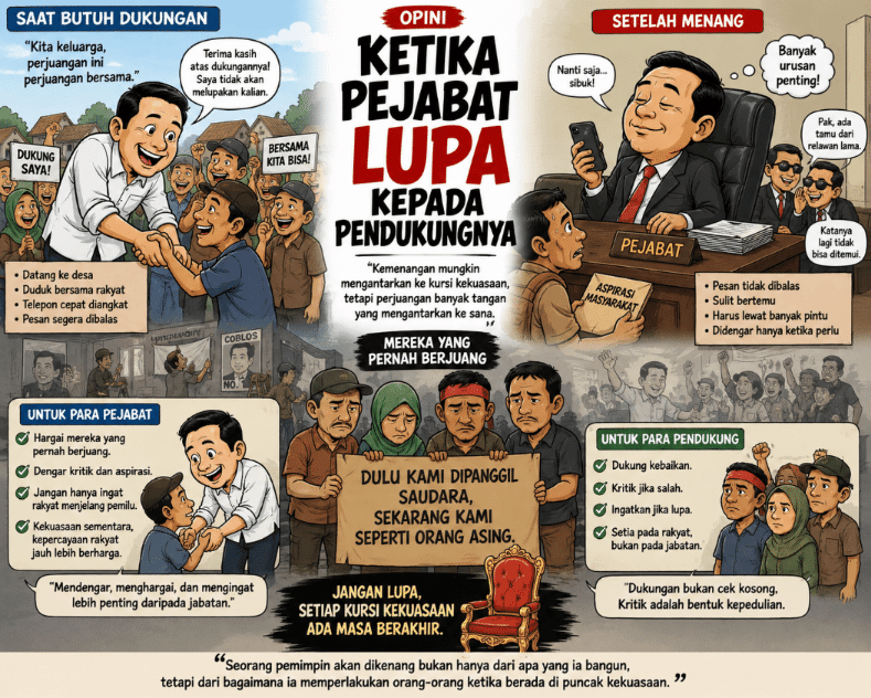 Ketika Pejabat Lupa kepada Pendukungnya