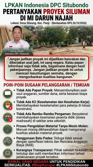 Proyek Pembangunan MI Darun Najah Disorot LPKAN, Aspek Transparansi dan Keselamatan Jadi Perhatian